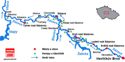sazava mapa